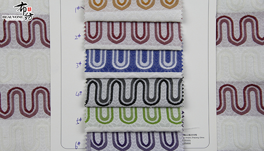 波浪提花面料F05646