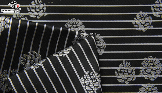 横条花提花面料F5670