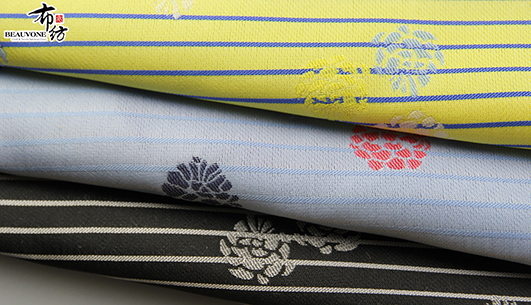 横条花提花面料F5670