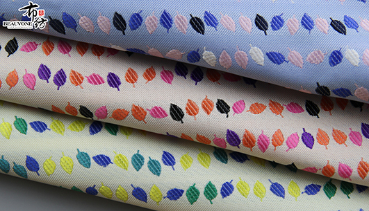 树叶提花面料F05671