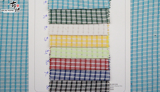 格子提花面料F05756