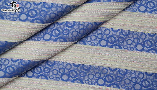 横条花提花面料F05795