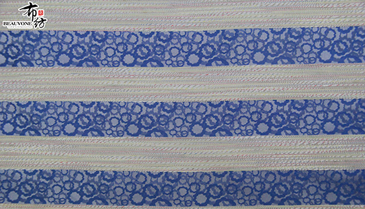 横条花提花面料F05795