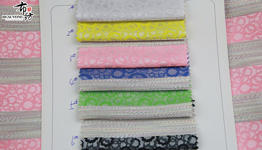 横条花提花面料F05795