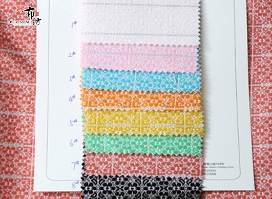 银线格提花面料F05446