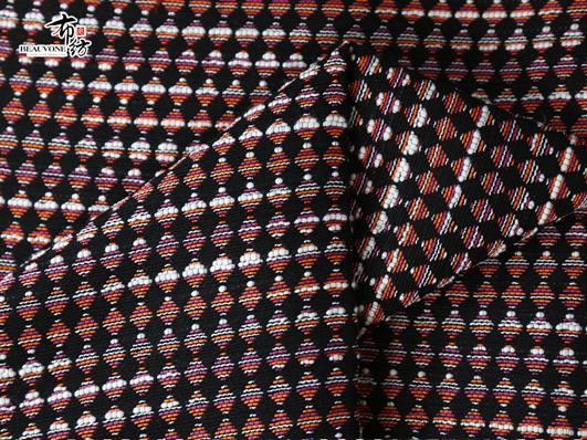 菱形格提花面料F05462