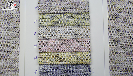 花色纱提花面料F05696