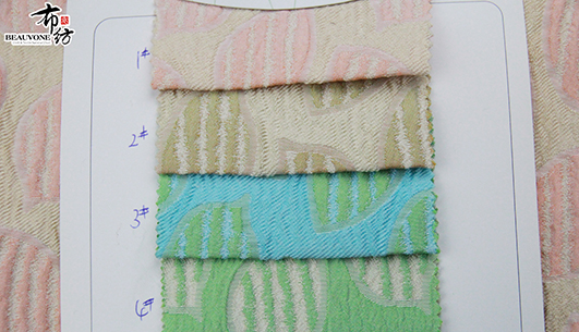 树叶提花面料F05803