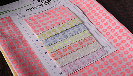 格子提花面料F04409