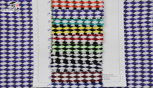 菱形提花面料F04472