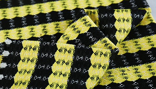 横条格子面料F04473