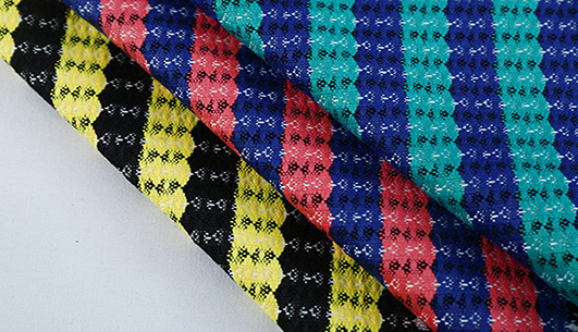 横条格子面料F04473