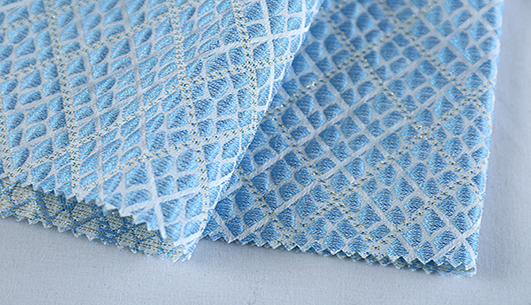 菱形格提花面料F05046