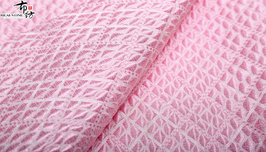 菱形格提花面料F05046-2