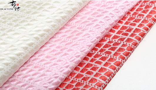 菱形格提花面料F05046-2