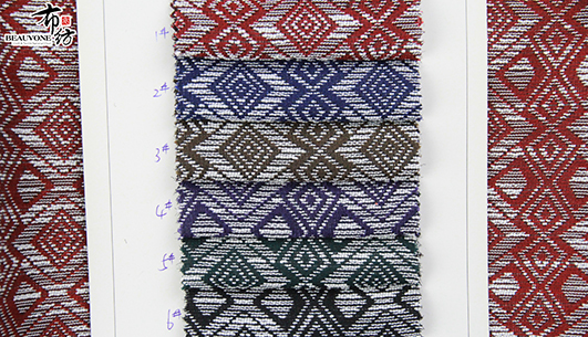 菱形格提花面料F05863